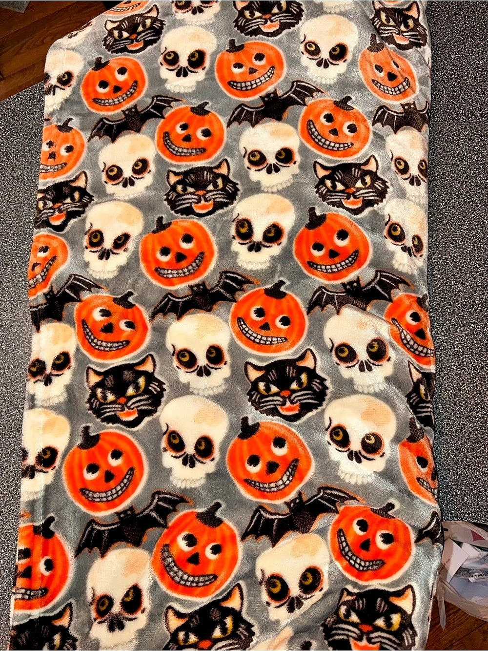 Halloween Pumpkin Skull Throw Blanket Homegoods